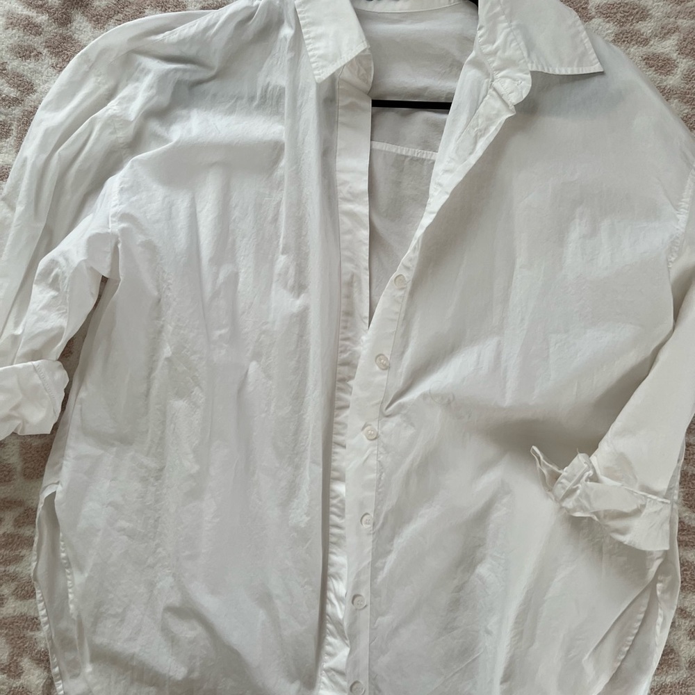 Zara oversized poplin shirt